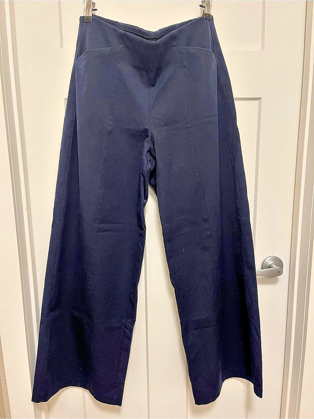 Old Navy High-Rise Pixie Wide Leg Pull On Pants in Navy Blue